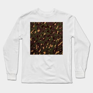 Camouflage - Olive and Burgundy Long Sleeve T-Shirt